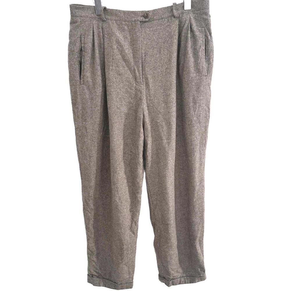 VTG Lauren Ralph Lauren Women's Wool Cashmere Blend Cuffed Pants - Size 16